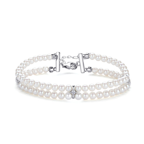 Double Layer 3-4mm Freshwater Pearl Bracelet - Bracelets made with hand-selected pearls from House of Pearls