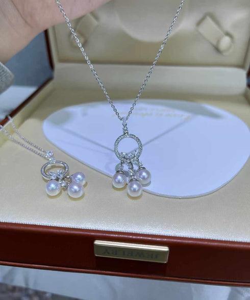 Dreamcatcher Three Pearls Pendant Necklace - Necklaces made with hand-selected pearls from House of Pearls