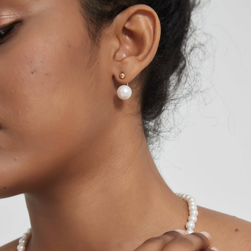 10-11mm Freshwater Edison Pearl Earrings AAAA - Earrings made with hand-selected pearls from House of Pearls