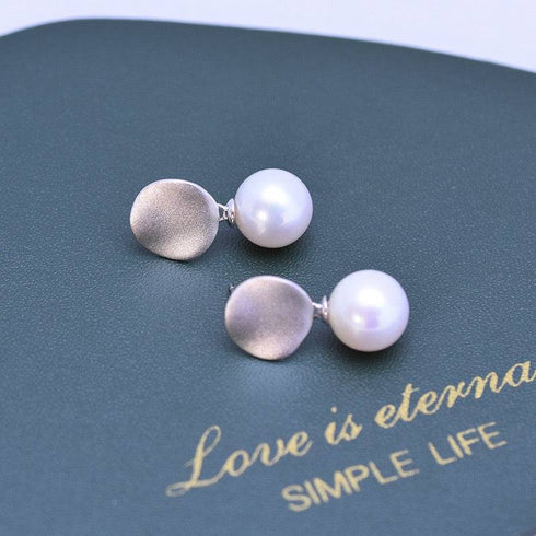 10-11mm Freshwater Pearl & Coin Earrings - House Of Pearls