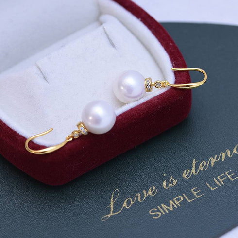 10-11mm Freshwater Pearl Drop Earrings - House Of Pearls