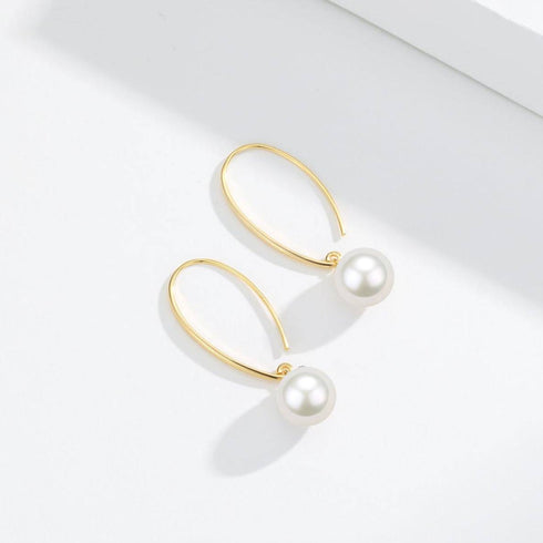 10-11mm Freshwater Pearl Gold Hook Earrings - House Of Pearls