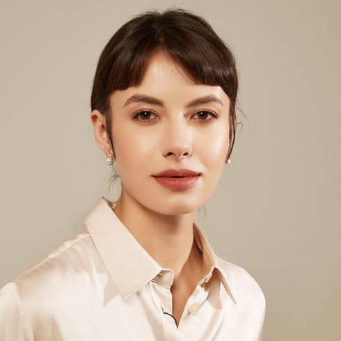 10-11mm Freshwater Pearl & Queen Earrings - House Of Pearls