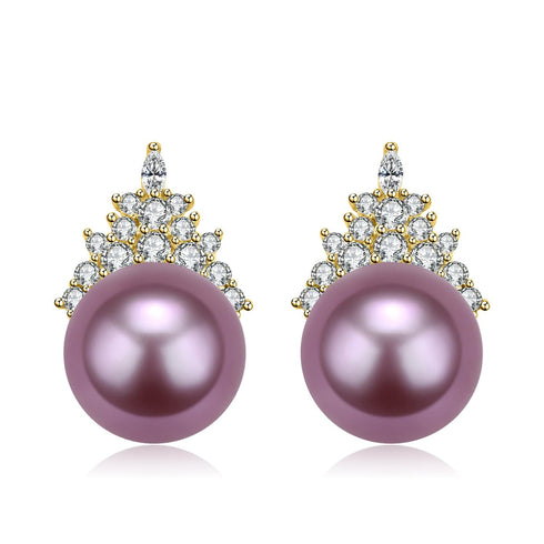 10-11mm Freshwater Pearl & Queen Earrings - House Of Pearls
