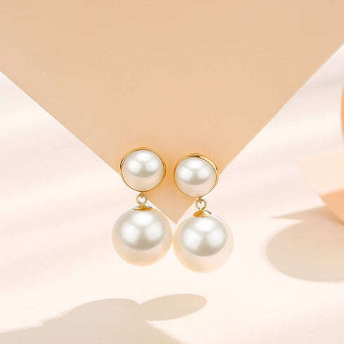 11-12 mm Mabe Pearl Drop Pearl Earrings - House Of Pearls