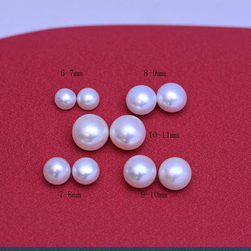 11-12mm Classic Button Freshwater Pearl Stud Earrings - House Of Pearls