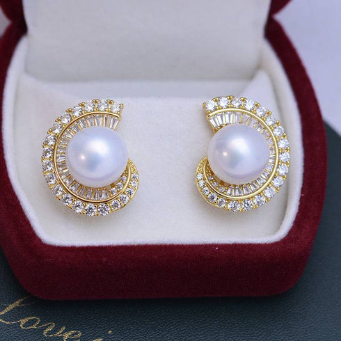 11-12mm Freshwater Pearl & Camille Earrings - House Of Pearls