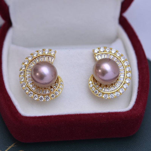 11-12mm Freshwater Pearl & Camille Earrings - House Of Pearls