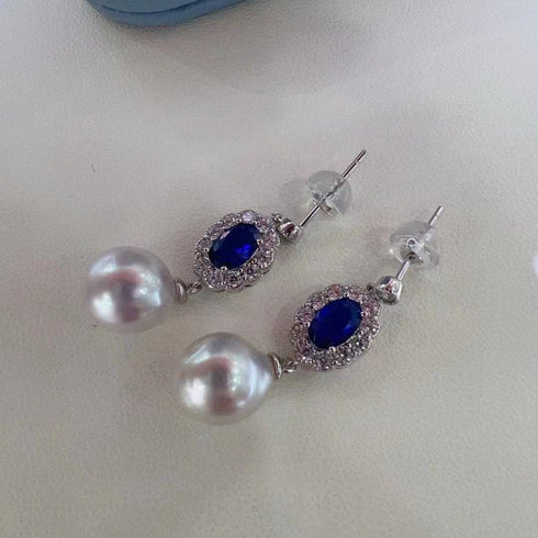 11-12mm Freshwater Pearl & Royal Elegance Baroque Pearl Earrings - House Of Pearls