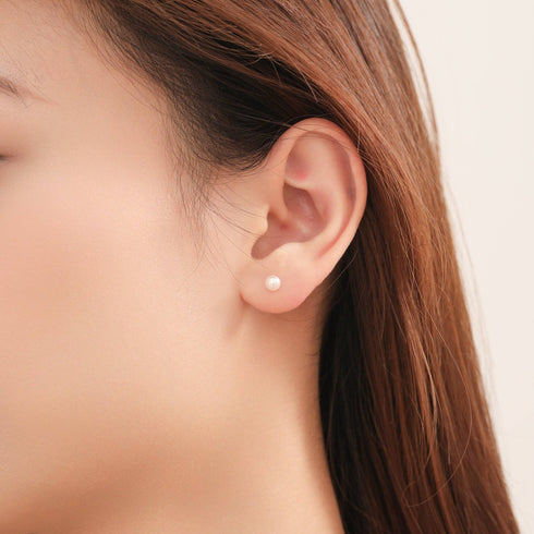 3-6mm Mini Akoya Pearl Button Stud Earrings - House Of Pearls