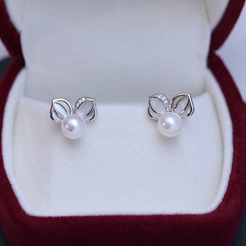 6-7mm Freshwater Pearl& Calista Earrings - House Of Pearls