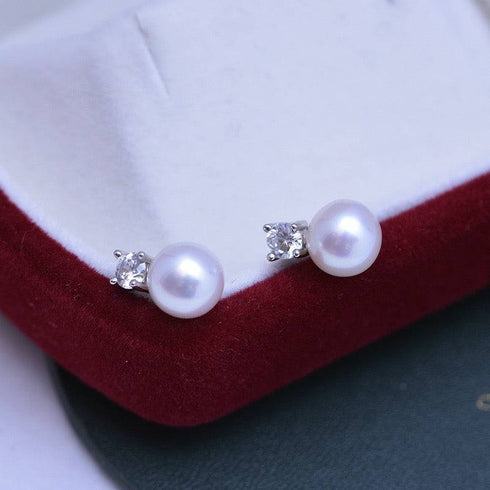 7-8mm Freshwater Pearl & Sasha Earrings - House Of Pearls