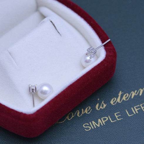 7-8mm Freshwater Pearl & Sasha Earrings - House Of Pearls