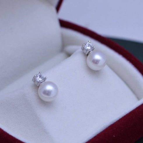 7-8mm Freshwater Pearl & Sasha Earrings - House Of Pearls