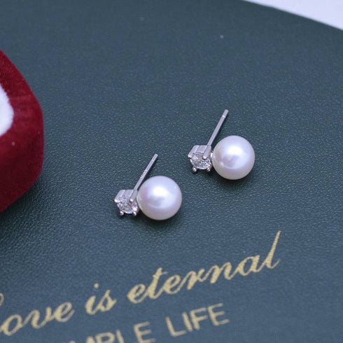 7-8mm Freshwater Pearl & Sasha Earrings - House Of Pearls