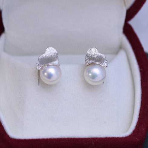 8-9mm Freshwater Pearl & Calista Earrings - House Of Pearls
