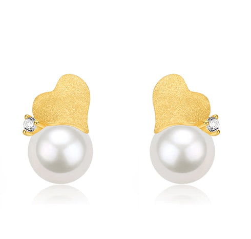 8-9mm Freshwater Pearl & Calista Earrings - House Of Pearls