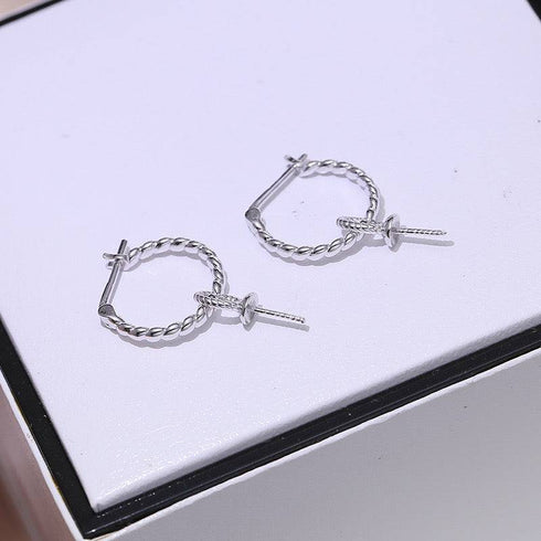 8-9mm Freshwater Pearl & Twist Hoop Detachable Earrings - House Of Pearls