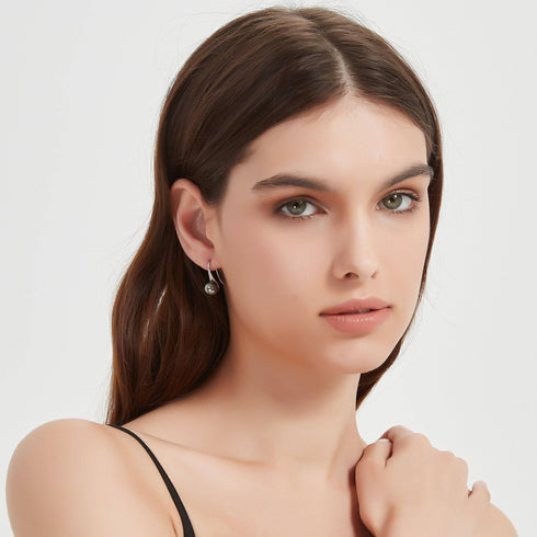 9-11mm Tahitian Pearl Classic Hook Earrings - House Of Pearls