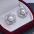 9-10mm Floral Freshwater Pearl Earrings - Earrings made with hand-selected pearls from House of Pearls