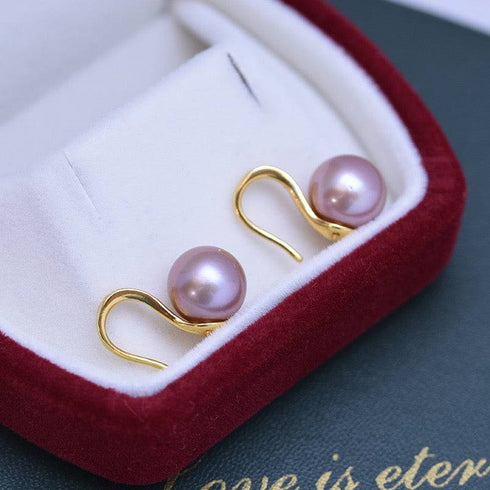 9-10mm Freshwater Pearl & CZ Earrings - House Of Pearls