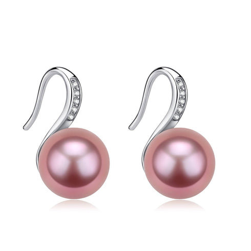 9-10mm Freshwater Pearl & CZ Earrings - House Of Pearls