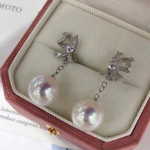 9-10mm Freshwater Pearls & Butterfly Stud Detachable Earrings - House Of Pearls