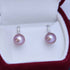 9-10mm Freshwater Pearl & CZ Earrings - Earrings made with hand-selected pearls from House of Pearls