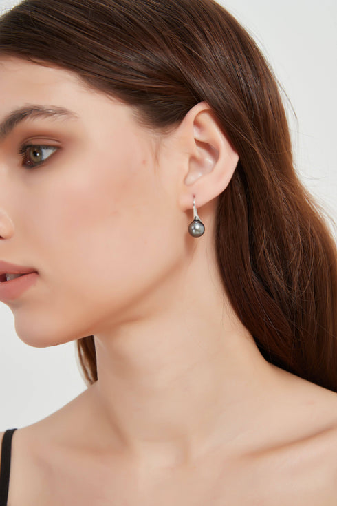 9-11mm Tahitian Pearl Classic Hook Earrings - House Of Pearls