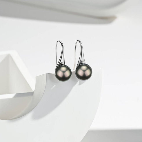 9-11mm Tahitian Pearl Classic Hook Earrings - House Of Pearls