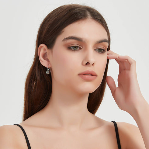 9-11mm Tahitian Pearl Classic Hook Earrings - House Of Pearls