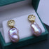 Luxurious Purple Large Baroque Pearl Earrings - Earrings made with hand-selected pearls from House of Pearls