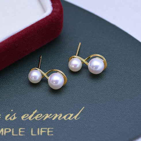 Double Freshwater Pearl Earrings - House Of Pearls