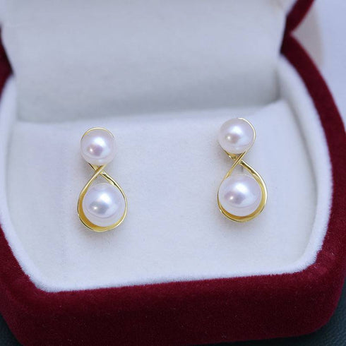 Double Freshwater Pearl Earrings - House Of Pearls