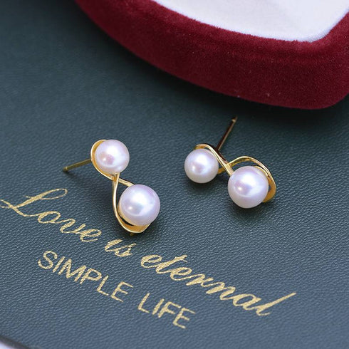 Double Freshwater Pearl Earrings - House Of Pearls