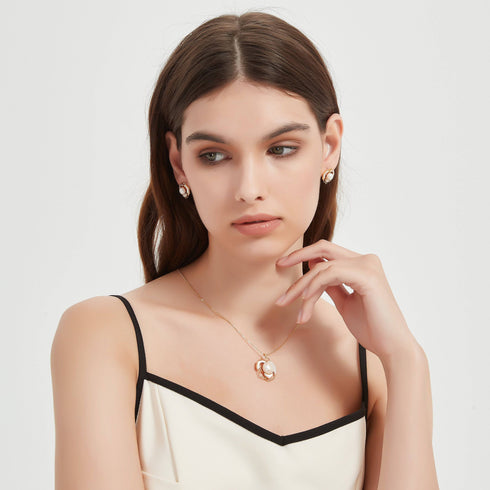 Rose White Mother of Pearls Set - House Of Pearls