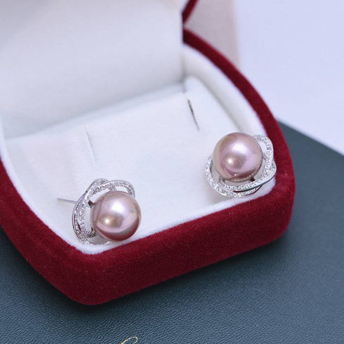 Freshwater Pearl & Rose Floral Earrings - House Of Pearls
