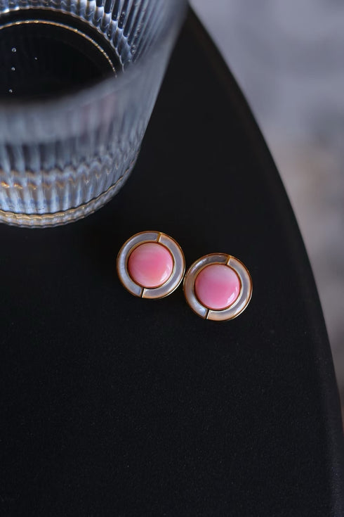 Pink Queen Conch Shell Princess Pearls Earrings - Earrings made with hand-selected pearls from House of Pearls