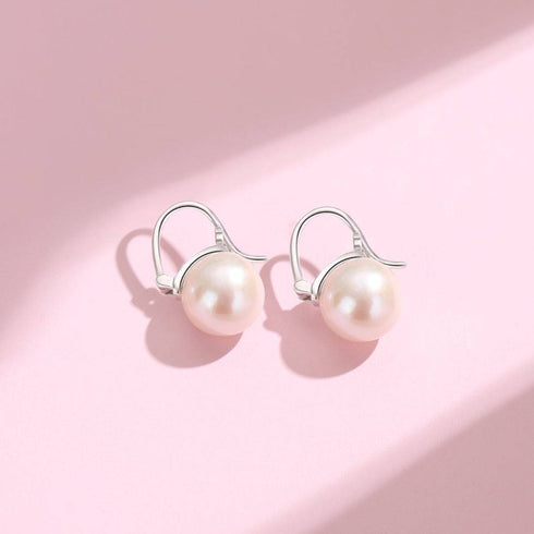 11-12mm Freshwater Pearl Modern Bucket-Shaped Earrings - House Of Pearls