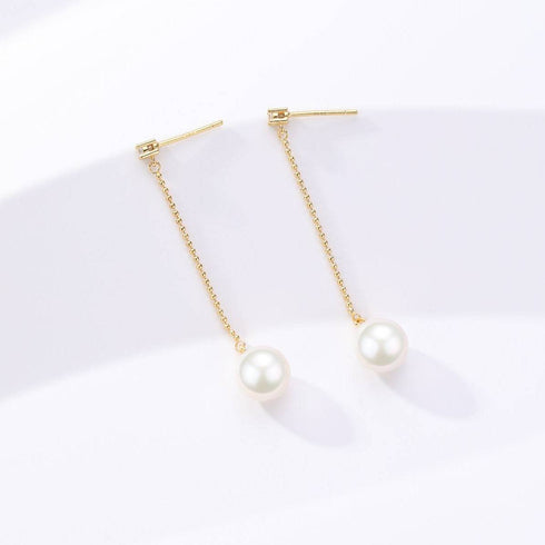 Natural Freshwater Pearl Long Earrings - House Of Pearls