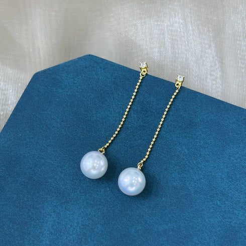 Natural Freshwater Pearl Long Earrings - House Of Pearls