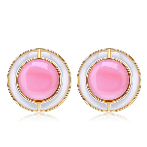 Pink Queen Conch Shell Princess Pearls Earrings - House Of Pearls