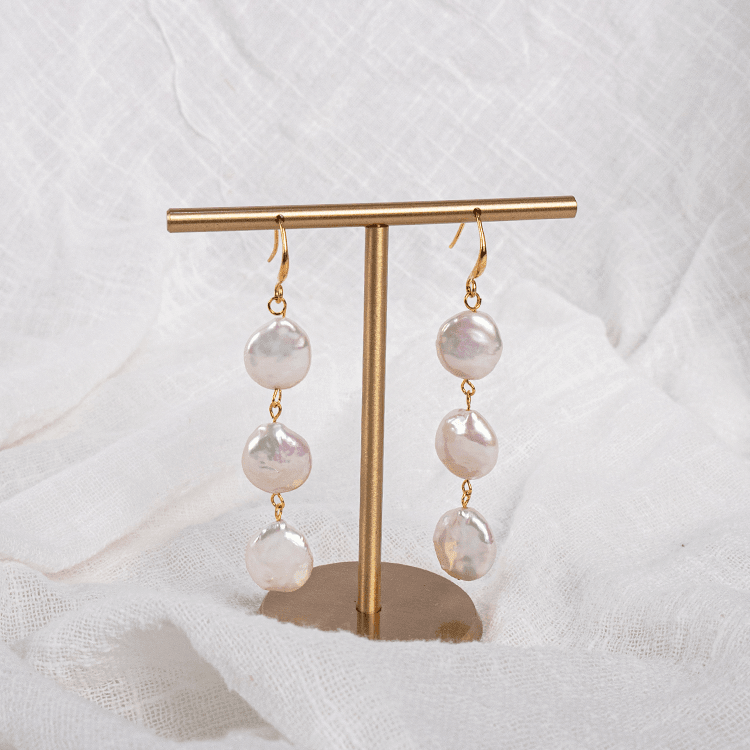 Pearl Coin Earrings