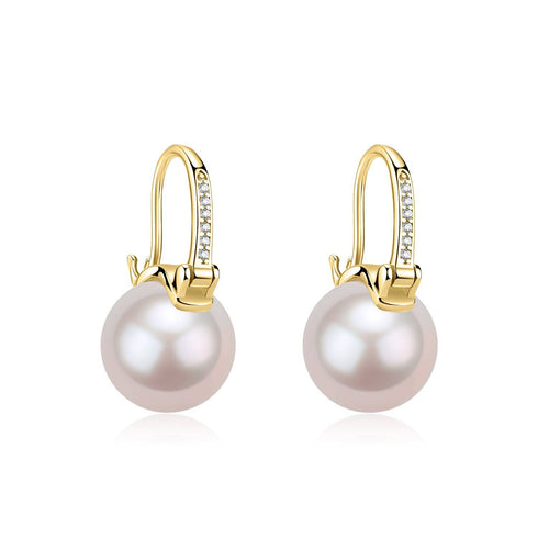 Elegant 11-12mm Freshwater Pearl Bucket-Shaped Earrings - House Of Pearls