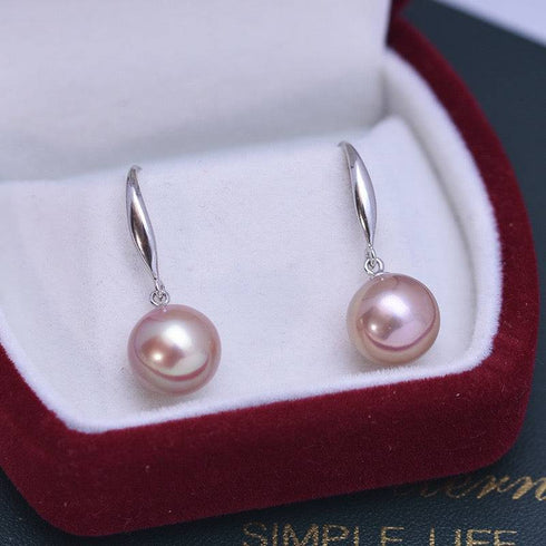 10-11mm Freshwater Pearl & Classic Hoops Earrings - House Of Pearls