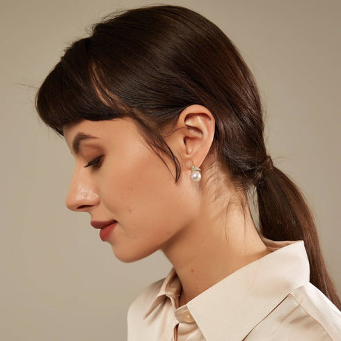 10-11mm Freshwater Pearl & Queen Earrings - House Of Pearls