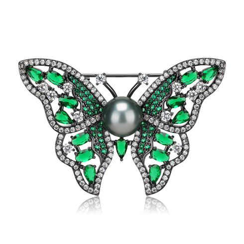 Exquisite Butterfly Brooch Tahitian Pearl - Brooch made with hand-selected pearls from House of Pearls