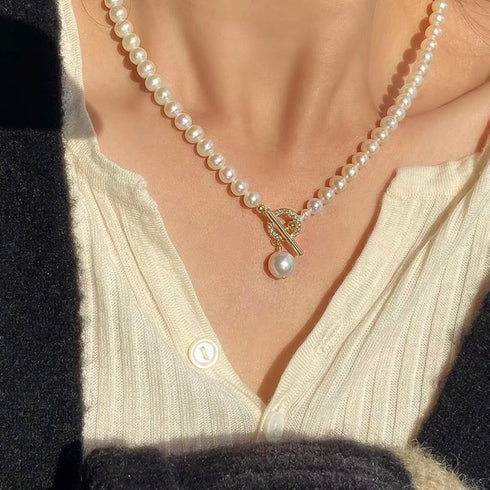 Fashion Freshwater Pearl Collar Pendant Necklace (US) - Necklaces made with hand-selected pearls from House of Pearls