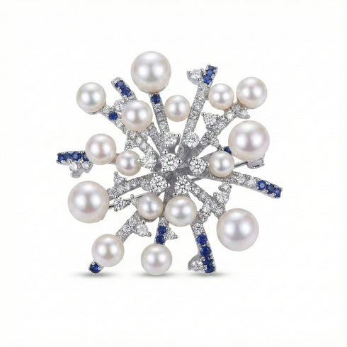 Festive Freshwater Pearl Brooch Collection - Brooch made with hand-selected pearls from House of Pearls