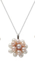Floral Oval Pearl Set Necklace and Earrings (Purchase Individually) - Sets made with hand-selected pearls from House of Pearls